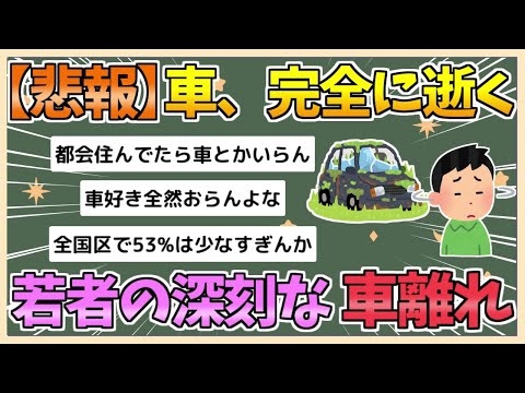 【2chまとめ】【悲報】若者の車離れ、ガチで深刻すぎる…「20歳」の運転免許保有率53.5％、MT免許保有率はわずか12 9%に【ゆっくり実況】